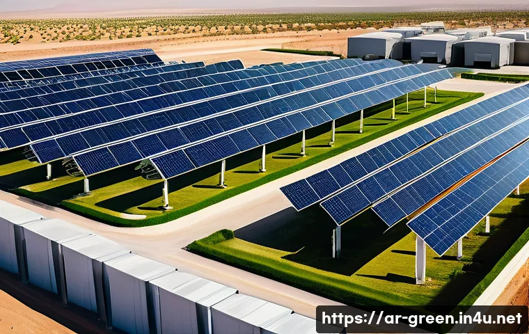 녹색산업 자격증 준비의 핵심 - A modern industrial facility in the Middle East, showcasing green manufacturing processes with solar...