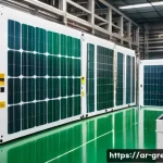 녹색산업 실기 시험과 준비법 - A modern green industrial workshop in the Middle East setting, featuring diverse engineers wearing m...